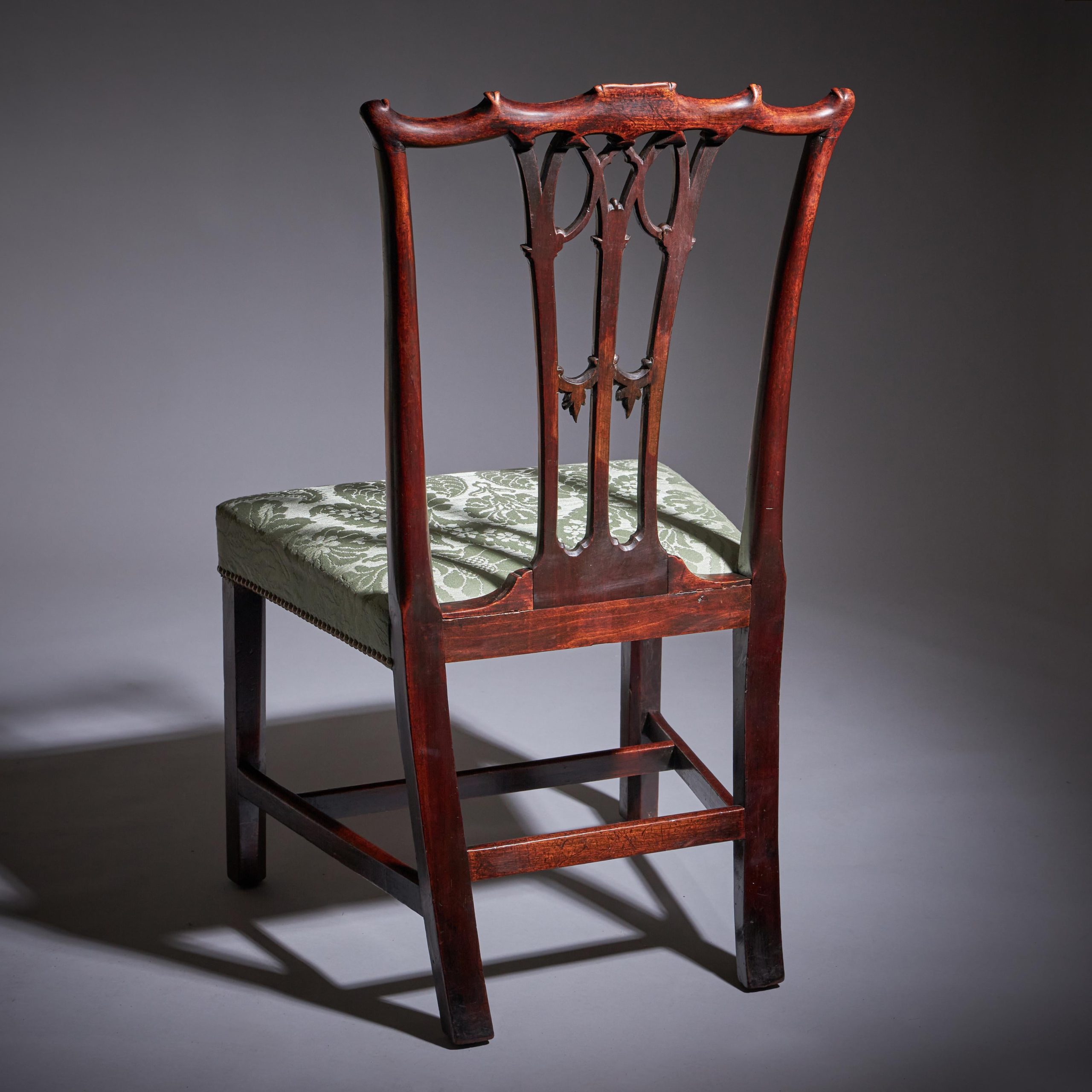 A Fine Set of Six George III 18th Century Gothic Chippendale Dining Chairs, 1760 9