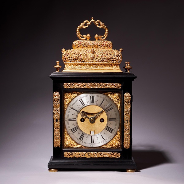 A Rare Late 17th Century English Basket-Top Spring Clock by John Wrench of Chester, Circa 1695-1700. England