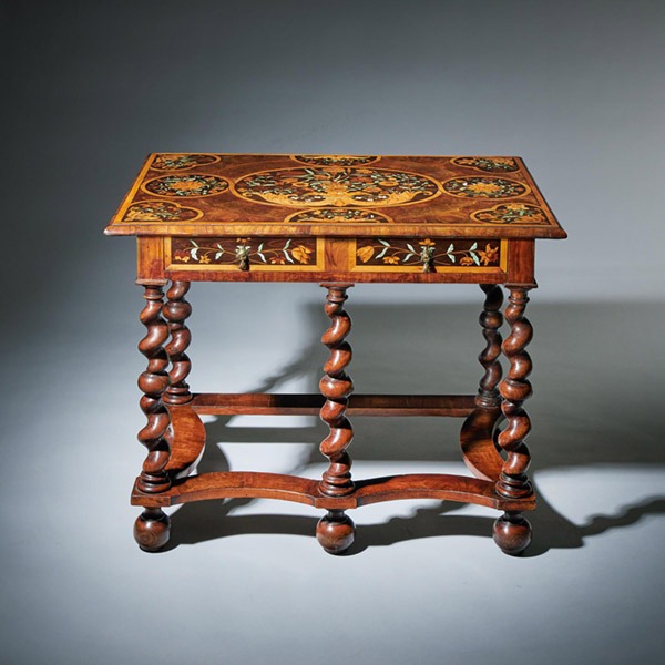 Highly Important 17th Century Charles II Floral Marquetry table by Gerrit Jensen 1