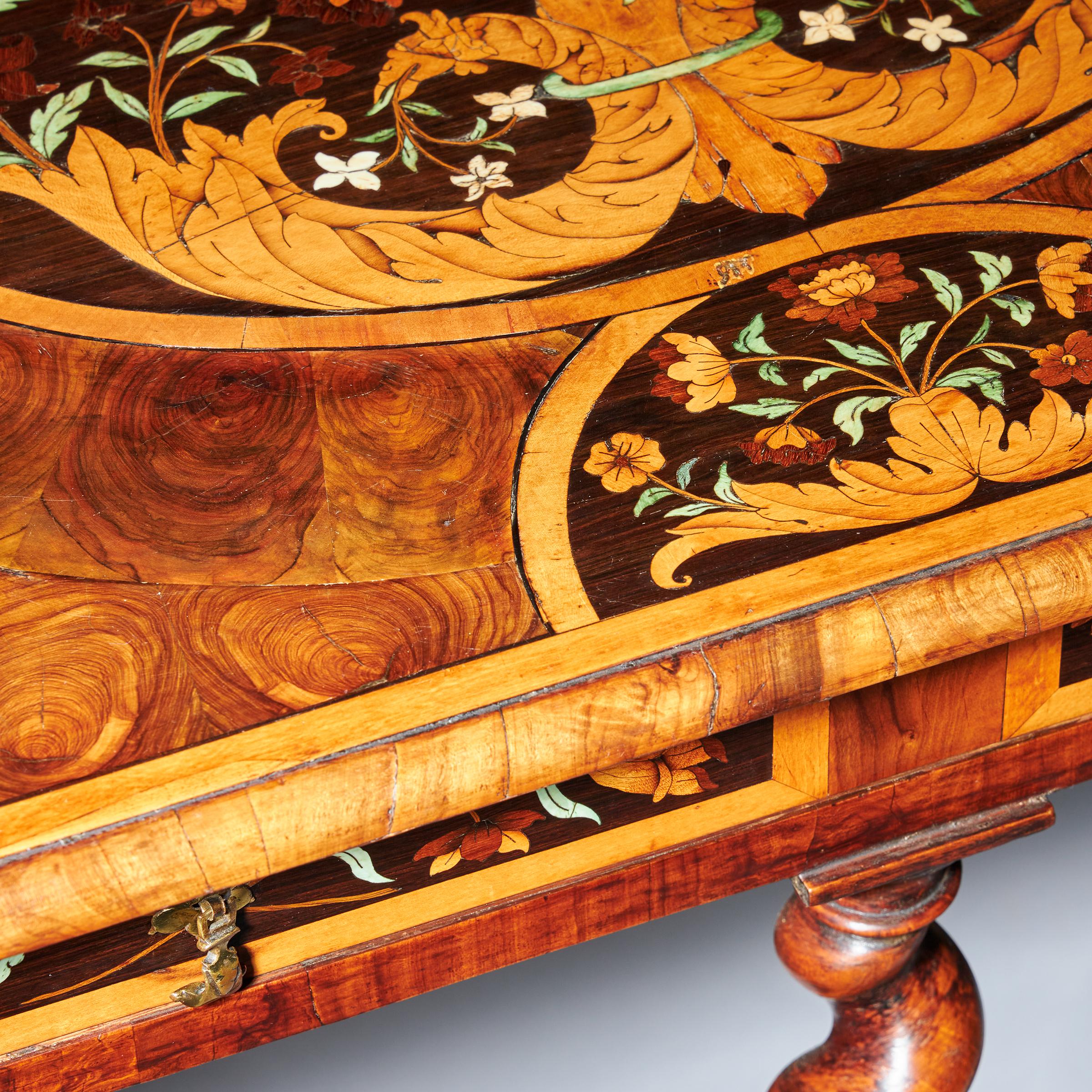 Highly Important 17th Century Charles II Floral Marquetry table by Gerrit Jensen 11