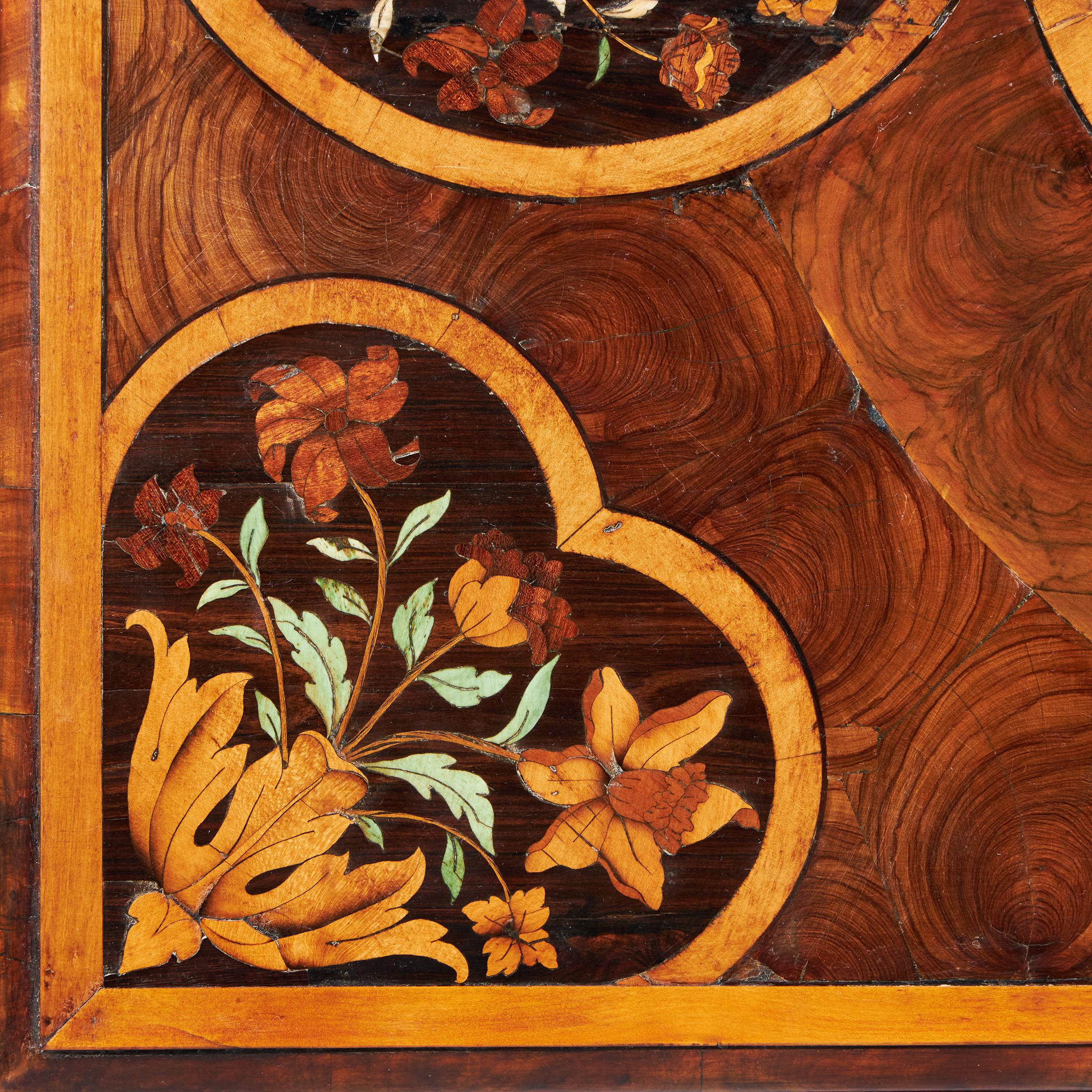 Highly Important 17th Century Charles II Floral Marquetry table by Gerrit Jensen 15