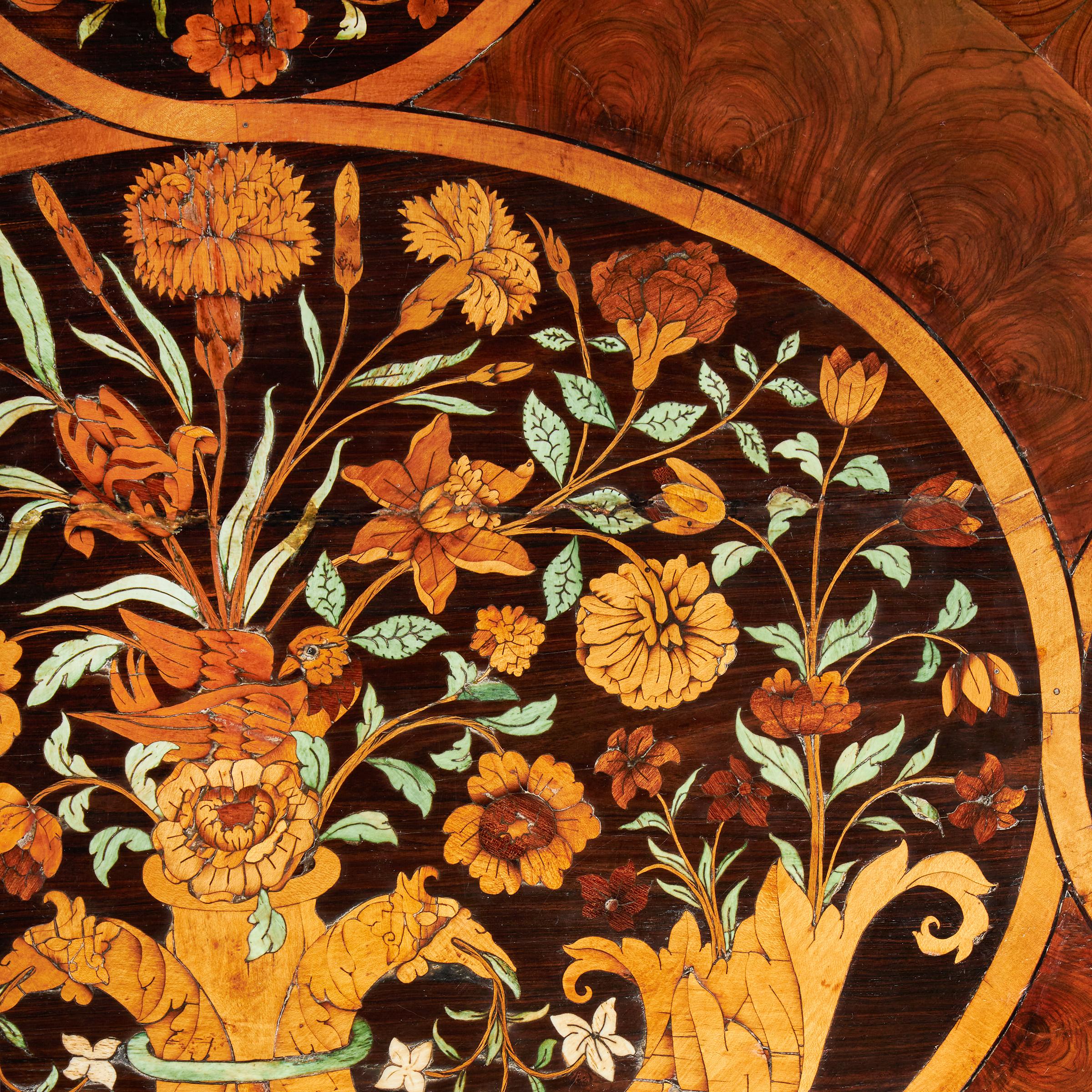 Highly Important 17th Century Charles II Floral Marquetry table by Gerrit Jensen 16